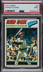 1977 Topps #25 Dwight Evans PSA MINT 9