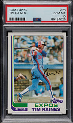 1982 Topps #70 Tim Raines PSA GEM MINT 10