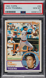 1983 Topps #95 Alan Trammell PSA GEM MINT 10