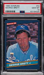 1986 Donruss #53 George Brett PSA GEM MINT 10