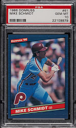 1986 Donruss #61 Mike Schmidt PSA GEM MINT 10