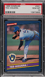 1986 Donruss #351 Ted Higuera PSA GEM MINT 10