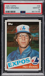 1985 Topps #36 Fred Breining PSA GEM MINT 10