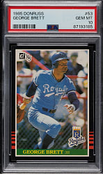 1985 Donruss #53 George Brett PSA GEM MINT 10