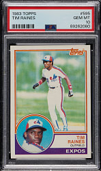 1983 Topps #595 Tim Raines PSA GEM MINT 10