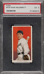 1909-1911 T206 White Border Joe "Iron Man" McGinnity PSA EX 5