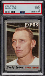 1970 Topps #332 Bobby Wine PSA MINT 9
