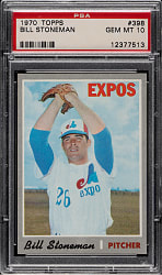 1970 Topps #398 Bill Stoneman PSA GEM MINT 10