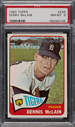 1965 Topps #236 Denny McLain Rookie PSA NM-MT 8