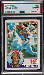 1983 Topps #465 Lonnie Smith PSA GEM MINT 10