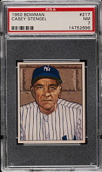 1950 Bowman #217 Casey Stengel PSA NM 7