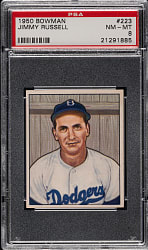 1950 Bowman #223 Jimmy Russell PSA NM-MT 8