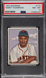 1950 Bowman #174 Henry Thomspon PSA NM-MT 8
