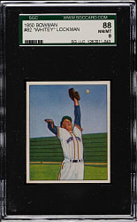 1950 Bowman #82 Whitey Lockman SGC NM/MT 88