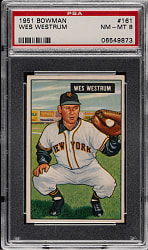 1951 Bowman #161 Wes Westrum PSA NM-MT 8