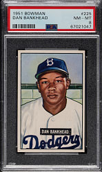 1951 Bowman #225 Dan Bankhead PSA NM-MT 8