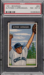 1951 Bowman #60 Alfonso Carrasquel PSA NM-MT 8