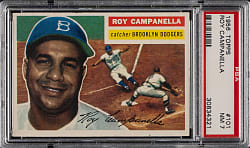1956 Topps #101 Roy Campanella Gray Back PSA NM 7