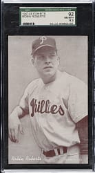 1947-1966 Exhibits Robin Roberts White Signature SGC NM/MT+ 92