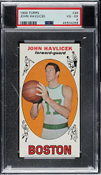 1969-1970 Topps Basketball #20 John Havlicek Rookie PSA VG-EX 4