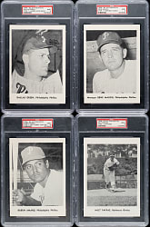 1958-1961 Jay Publishing "Picture Pack" Type 1 PSA MINT 9 Collection (4): Dallas Green, Gene Mauch, Milt Pappas, Ruben Amaro