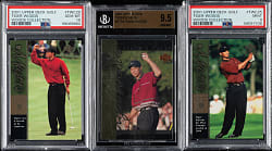 2001 Upper Deck Tiger's Tales and Tiger Woods Collection Rookie PSA- and BGS-Graded Trio