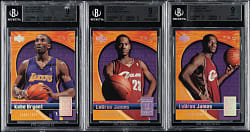 2003-2004 Upper Deck All-Star Game Basketball BGS MINT 9 Trio: Kobe Bryant and LeBron James