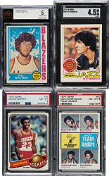 1952 to 1979 Topps and Wheaties Basketball SGC-, BVG-, and PSA-Graded Collection (17)