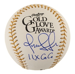 Omar Vizquel Single-Signed Baseball with "11x GG" Inscription - Beckett