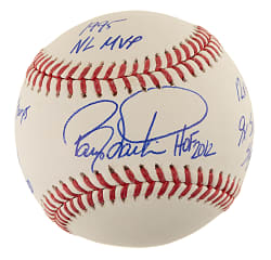 Barry Larkin Single-Signed Baseball with Six Inscriptions - PSA/DNA
