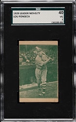 1929 Leader Novelty Candy Co. Lou Fonseca SGC 40