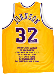 Magic Johnson Signed Los Angeles Lakers Jersey - PSA/DNA