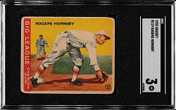1933 R319 Goudey #119 Rogers Hornsby SGC VG 3