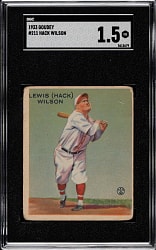 1933 R319 Goudey #211 Hack Wilson SGC FAIR 1.5
