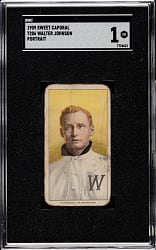 1909-1911 T206 White Border Walter Johnson Portrait SGC POOR 1