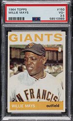 1964 Topps #150 Willie Mays PSA VG+ 3.5