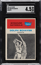1961-1962 Fleer Basketball #63 Dolph Schayes In Action SGC VG/EX+ 4.5