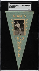 1916 BF2 Ferguson Bakery Felt Pennant Fred Merkle SGC Authentic