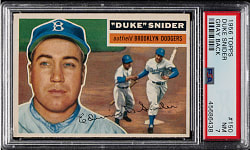 1956 Topps #150 Duke Snider Gray Back PSA NM 7