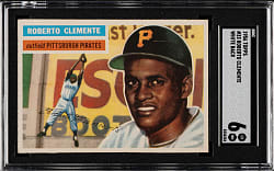 1956 Topps #33 Roberto Clemente White Back SGC EX/NM 6