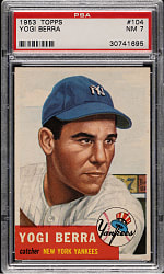 1953 Topps #104 Yogi Berra PSA NM 7