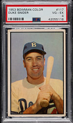1953 Bowman Color #117 Duke Snider PSA VG-EX 4