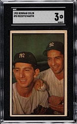 1953 Bowman Color #93 Phil Rizzuto and Billy Martin SGC VG 3