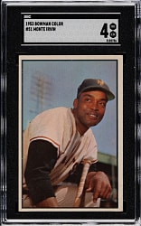 1953 Bowman Color #51 Monte Irvin SGC VG/EX 4
