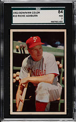 1953 Bowman Color #10 Richie Ashburn SGC NM 84
