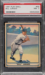 1941 R336 Play Ball #59 Bill Jurges PSA NM 7