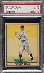1941 R336 Play Ball #47 Buddy Lewis PSA NM 7