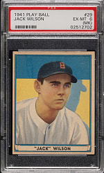 1941 R336 Play Ball #29 Jack Wilson PSA EX-MT 6 (MK)