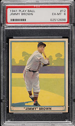 1941 R336 Play Ball #12 Jimmy Brown PSA EX-MT 6