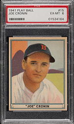 1941 R336 Play Ball #15 Joe Cronin PSA EX-MT 6
